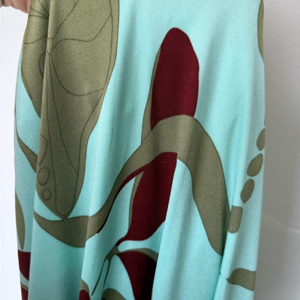 Mara Hoffman Vintage Deep V-Neck Long Sleeve Silk Maxi Dress - Abstract - Medium - Picture 13 of 15